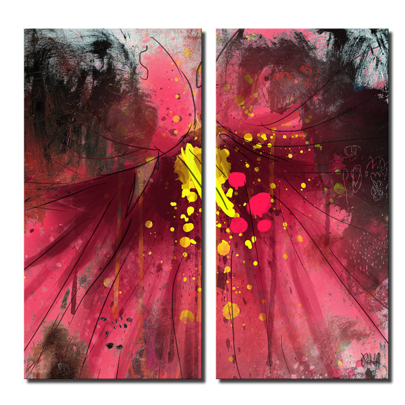 « painted pétales vl », ensemble de 2 impressions sur toiles, H 24 po x l 24 po x P 1,5 po