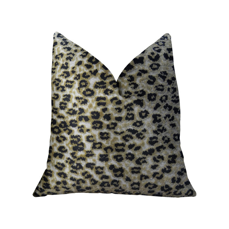 Coussin décoratif extérieur guépard fait main, H 20 po x l 36 po x P 4 po