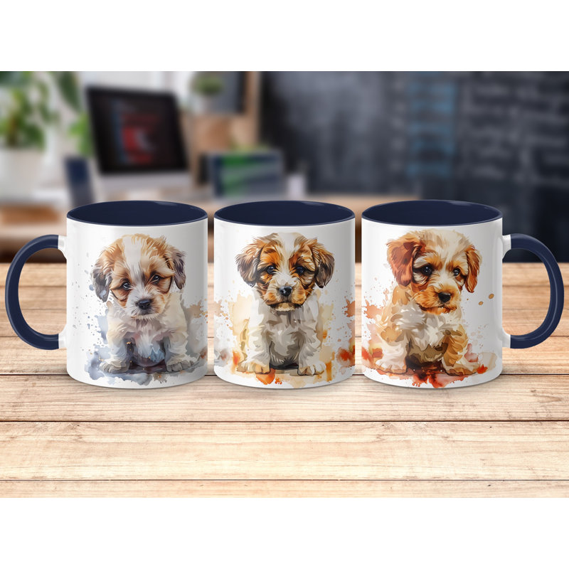 Ceramic Coffee Mug, 4, Navy