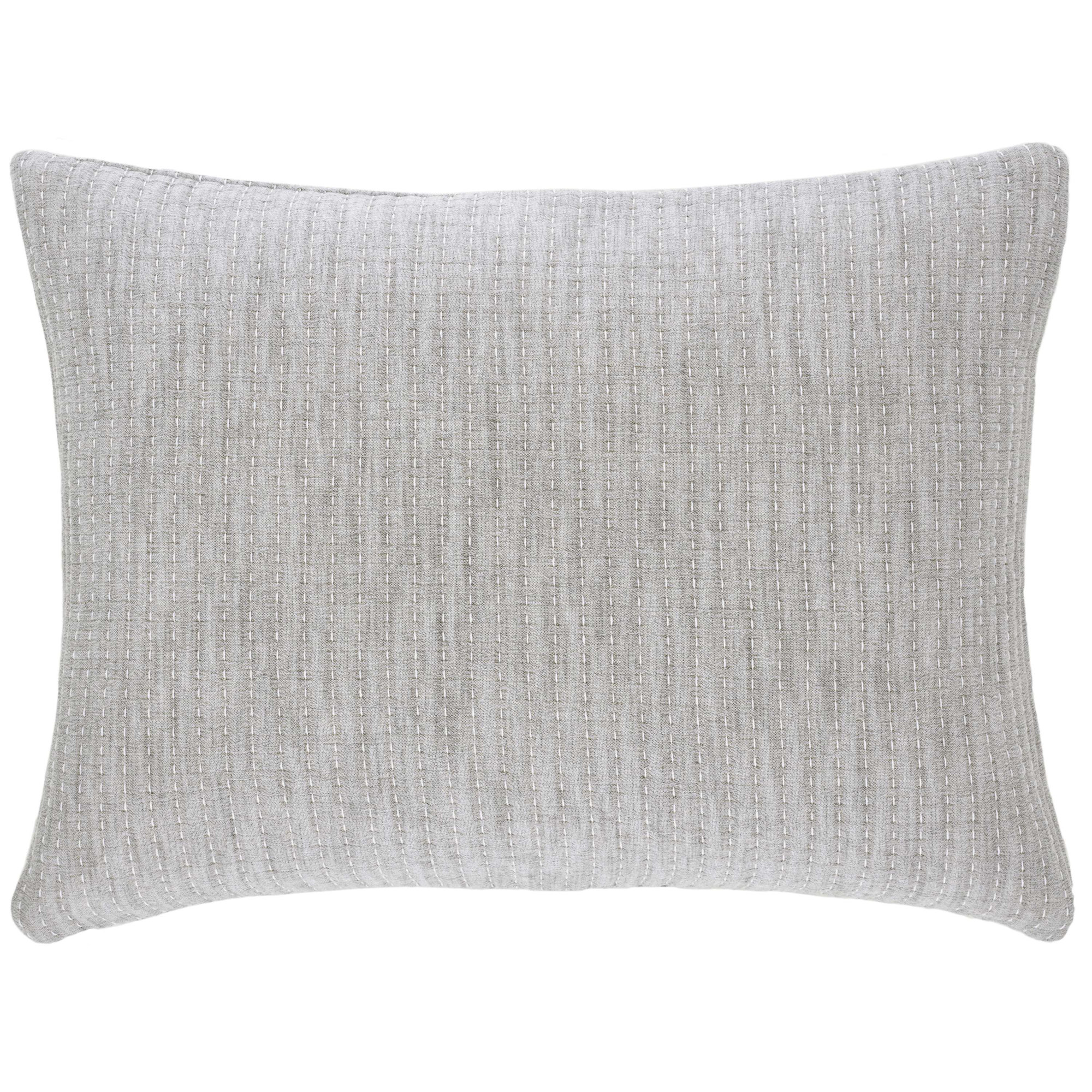 Pick Stitch Matelasse Sham, Gray, Standard