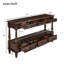 Console en bois massif avec 6 tiroirs et tablette-215172190