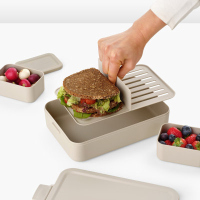 Brabantia Make & Take Lunch Box Bento, Large, 8.5 Cups (2 Liter)
