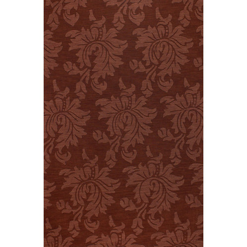 Tapis brun / rouge en laine tissé à la main Anthimos, Rectangle 8 pi x 11 pi