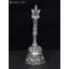 Garuda Ghanti de 4 pouces en laiton avec placage d'argent