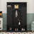 Hall Tree With Bench And Shoe Storage, Hall Tree With Adjustable Shelves, Arched Storage Bench With Cabinets, 7 Hooks-1589257334