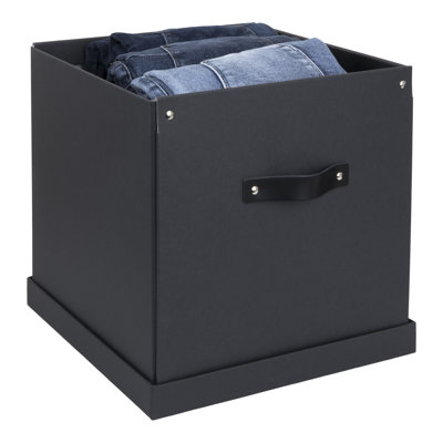 Bigso Logan Storage Box KD | Storage Cubes with Lid for Shelves