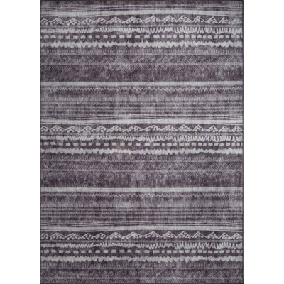 Tapis décoratif gris anthracite