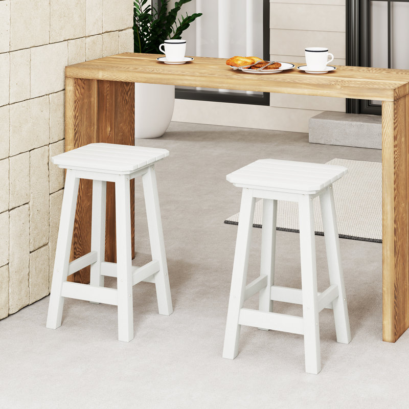 Laguna 24" Square Counter Stool, White