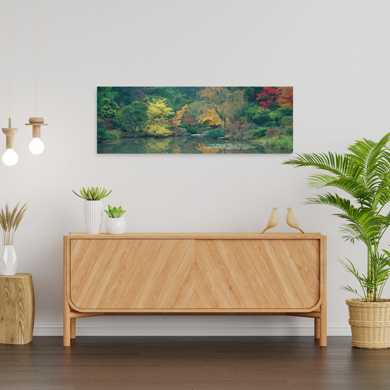 «The Japanese Garden Seattle Wa Usa», paysage abstrait, art mural, H 36 po x l 12 po