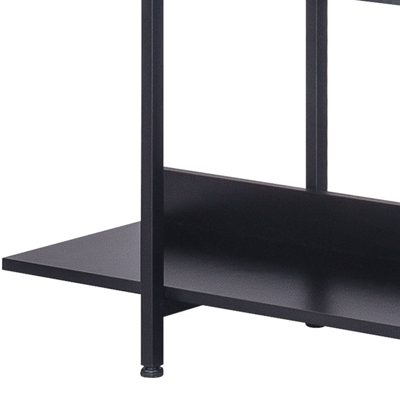 Herc 70.89" H x 70.89" W Modern Freestanding 5- Tier Bookcase, For Indoor Use, Black