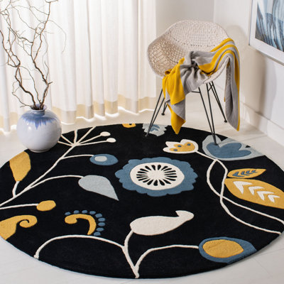 Soho Hand Tufted Wool And Viscose Floral Rug