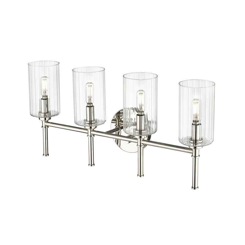 Meuble-lavabo 4 lumières Breakwater Bay Adjuto, Nickel poli