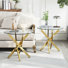 Ensemble de 2 tables de bout rondes modernes (ensemble de 2)