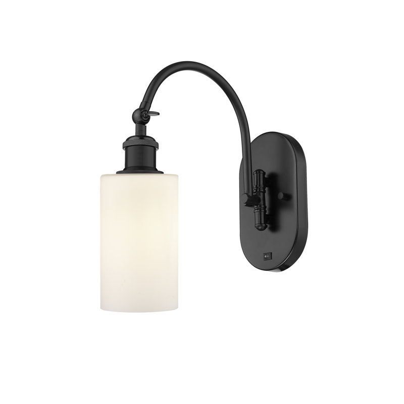 Bras pivotant en acier Ervine, Incandescent, Noir mat, Oui