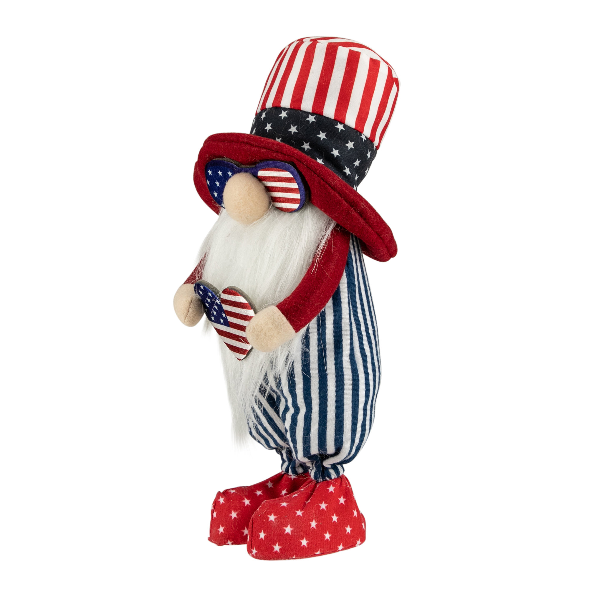 Northlight Seasonal 12.25" Patriotic Heart 4th of July Americana Gnome | Wayfair