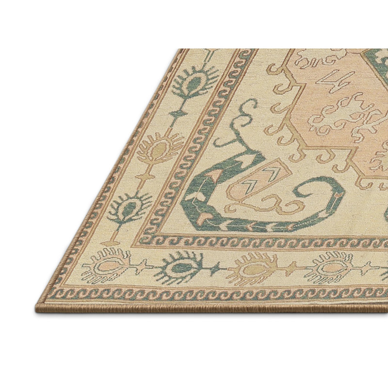 Tapis beige Southwestern, Rectangle 5 pi x 8 pi