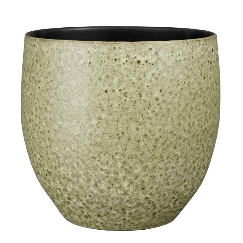 Canfall Ceramic Pot Planter, 34cm H x 34cm W x 34cm D, Green