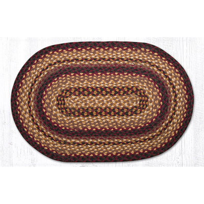  Tapis ovale cerise noire, chocolat et crème