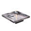 Élégante table basse en marbre avec plateau de rangement encastré