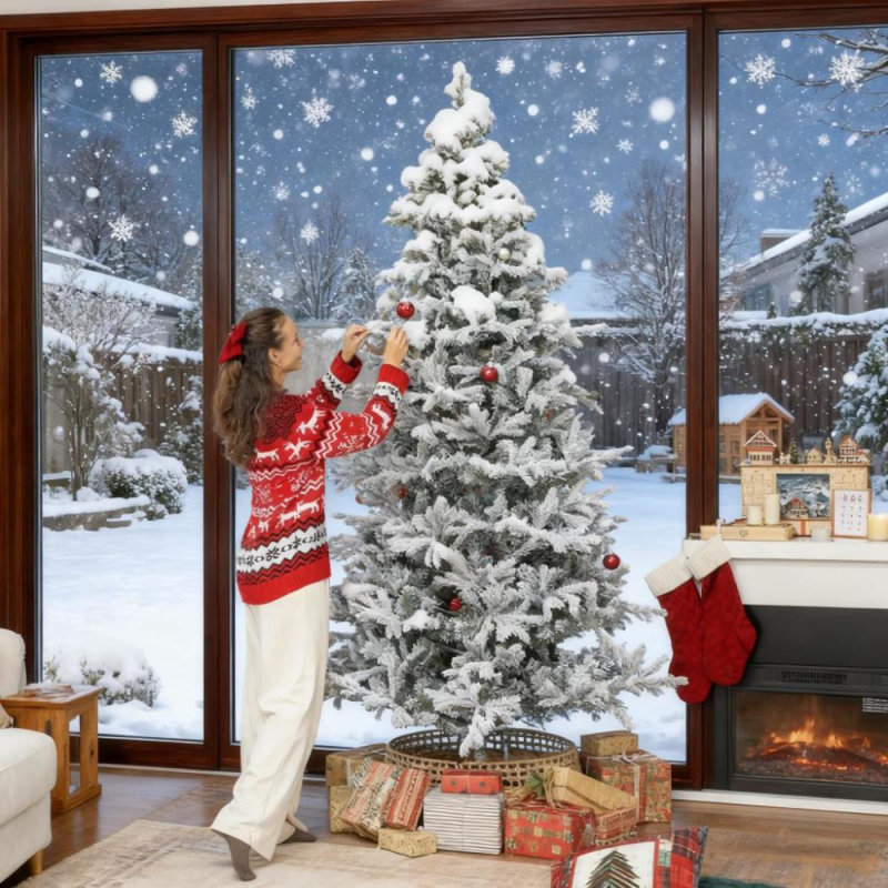 9 Ft Artificial Christmas Tree With Realistic Branches