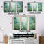 Ensemble de salon blanc et vert Herbal Symphony I - Floral Herbs Wall Art-587235545-587235548