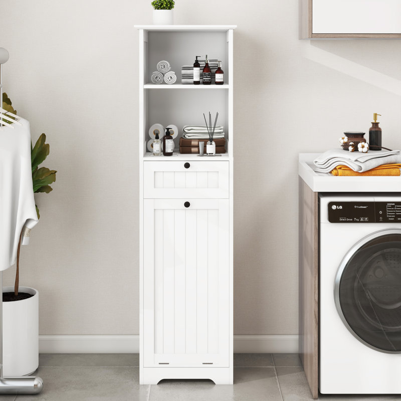 One-Compartment One-Drawer Tilt-Out Laundry Sorter Cabinet -