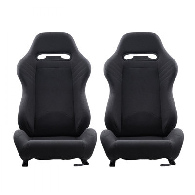 Fauteuil de course ajustable avec tissu en polyester et glissière