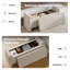 Banc de rangement rembourré pour entrée et chambre à coucher Zeller-887351364