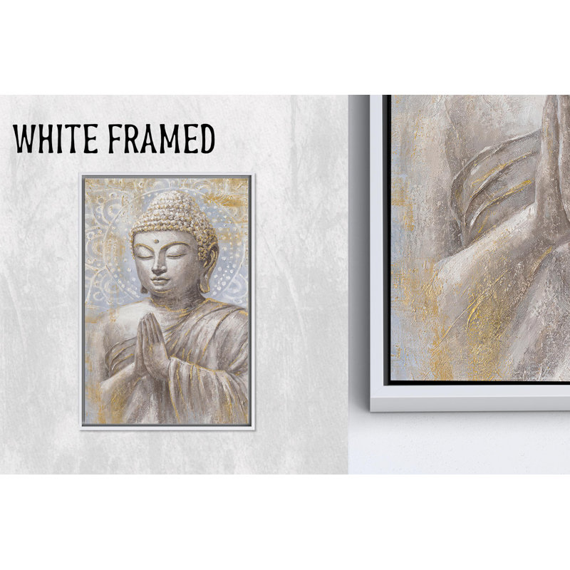 Art mural imprimé sur toile: décor asiatique moderne, sérénité spirituelle, toiles à cadre blanc 1P