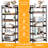 Bibliothèque à 6 tablettes ajustables, bibliothèque rustique