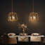 Lustre 3 lumières lanterne dorée antique avec tubes chandelier - Éclairage moderne, transitionnel et minimaliste pour la cuisine, la salle à manger, le vestibule