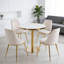 Table basse Mid-Century moderne, table de salle à manger multifonctionnelle pour 4 à 6 personnes et grande table basse, plateau en panneau de fibres à densité moyenne blanc pour le salon, la cuisine et le bureau