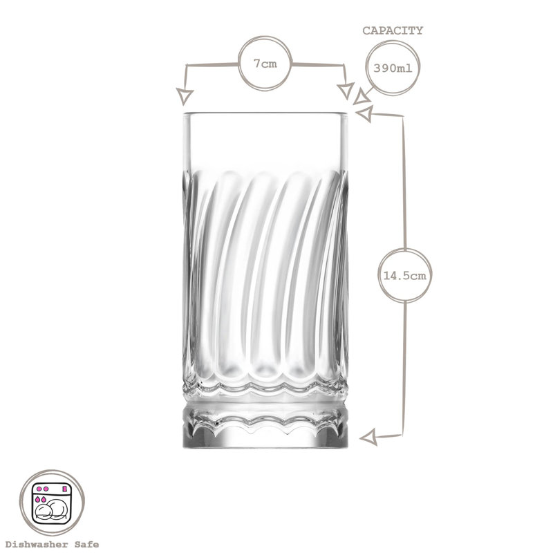 390ml Highball Glass, 6