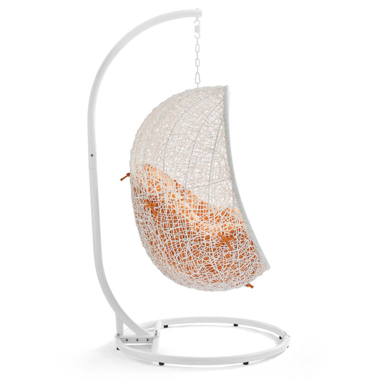 Balancelle d'extérieur avec support Modway Hide, Blanc / orange