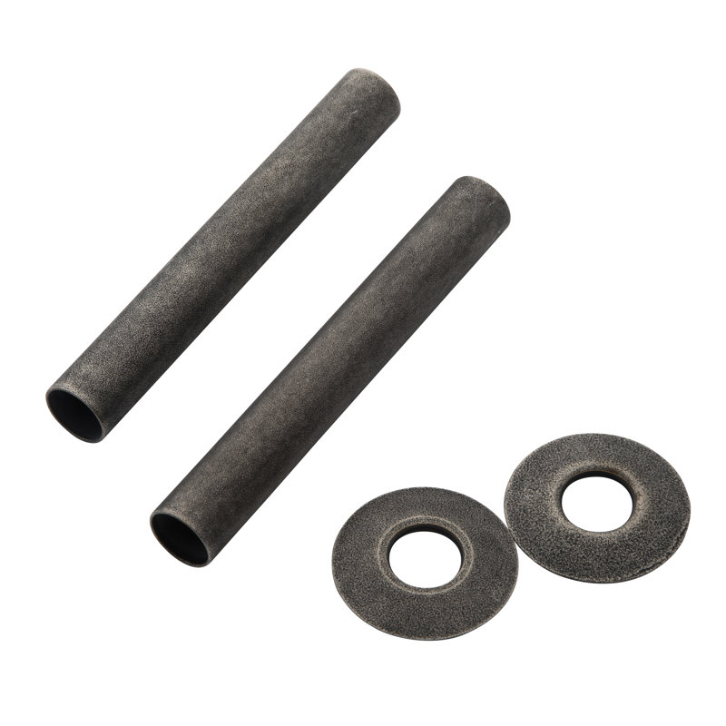 Abbeyville Heating Radiator Pipe Shrouds/Covers /Sleeves & Collars, Pewter, 130mm H x 18mm W x 18mm D