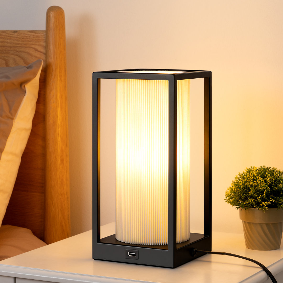 Kallick Metal Touch Control Table Lamp with USB and Bulb Included Ebern Designs