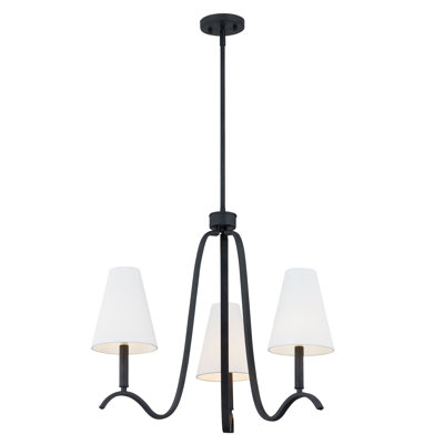 Webb 3-Light Metal Chandelier, Black