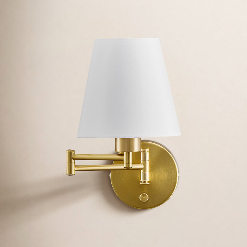 Applique à bras pivotant, Doré, H 12,2 po x l 7,09 po x P 14,96 po