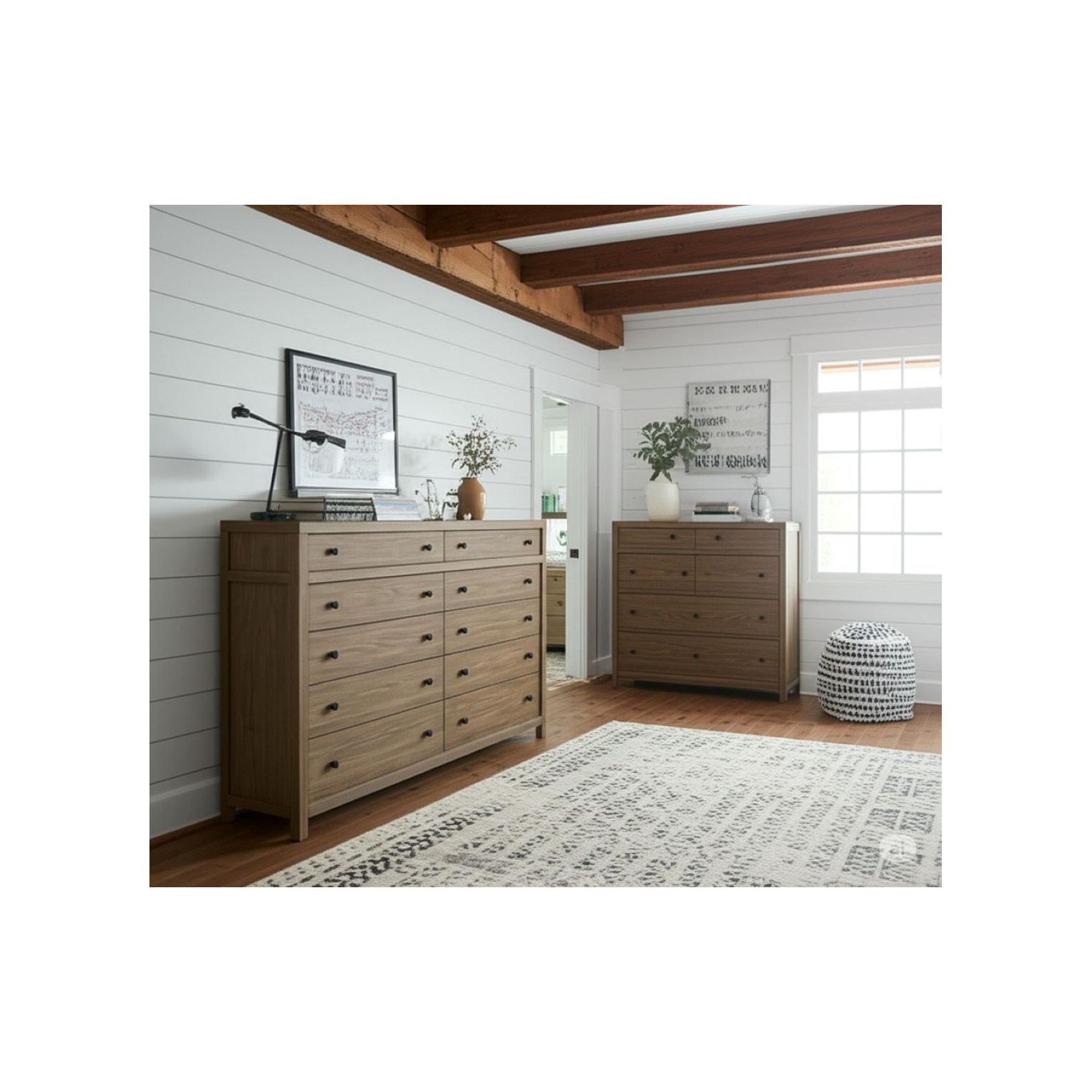 Baxley 10 - Drawer Double Dresser, Brown