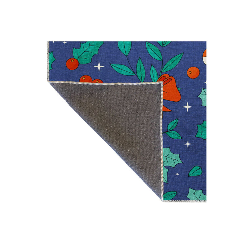 Tapis décoratif multicolore de Noël à motif de canne à fleurs multicolore, Sous-tapis rectangulaire 3 pi 11 po x 5 pi 11 po i
