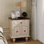 Table de chevet 20,5 "avec table de bout 2 tiroirs, armoire de chevet pour chambre à coucher-2140015875