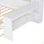 Lit de jour double en bois avec tablettes de rangement, lit multifonctionnel avec lit gigogne simple et bureau d'étude-1812375988