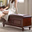 Banc rembourré en noyer-1544128987