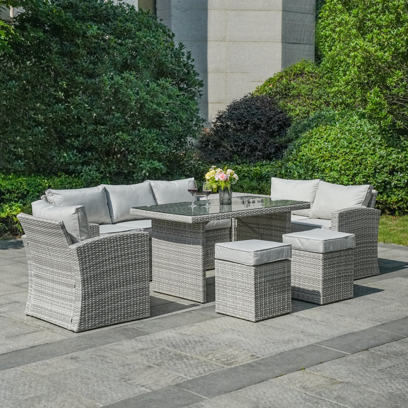 Michelson 7 - Person Patio Conversation Set with Cushions