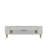 Catena Modern TV Stand with Wall-Mount Option, White & Gold, 47.2 x 19.0 x 10.4 inches | 100% Melamine Coated Particle Board, Shelf: 34.1 x 11.4 inches | Stylish Geometric Design, Perfect for Living Room & Entertainment Spaces-108199875
