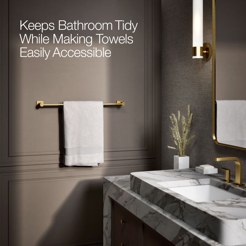 Parallel Towel Bar, Matte Gold, 24"W