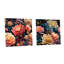 «Peach Farmhouse Flowers Serenity», ensemble de 2 impressions murales en acrylique sur verre-103925201