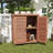 Potting Bench with Storage Cabinet and Metal Table Top for Outdoor Patio