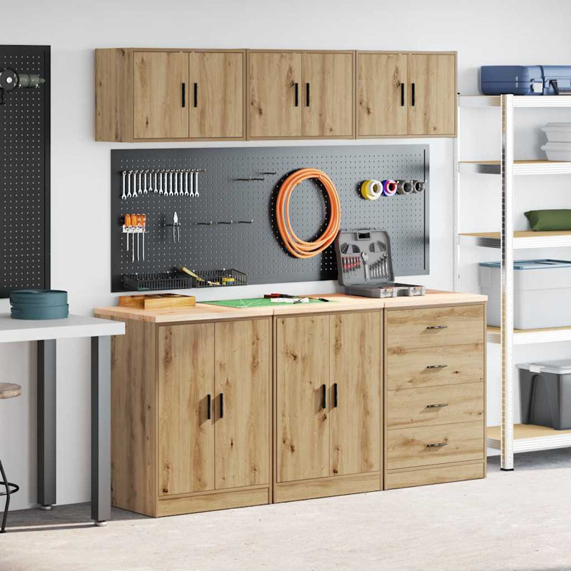6 Piece Garage Cabinet Part Or Accessory, Artisan Oak