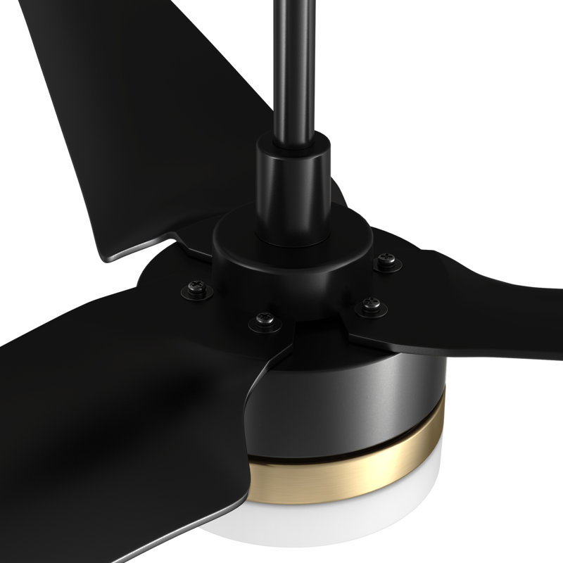 52'''' Smart Ceiling Fan With Remote, Light Kit IncludedWorks With Google Assistant And Amazon Alexa,Siri Shortcut., Black